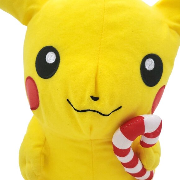 Pokemon Pikachu Plush 17" Stuffed Animal Toy‎ With Candycane Cartoon Anime - Picture 4 of 8